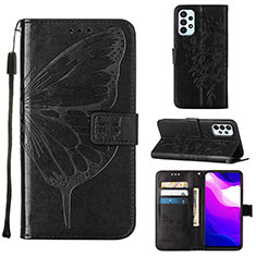 Coque Portefeuille Papillon Livre Cuir Etui Clapet Y02B pour Samsung Galaxy A23 5G Noir