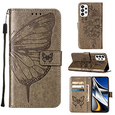 Coque Portefeuille Papillon Livre Cuir Etui Clapet Y02B pour Samsung Galaxy A73 5G Gris