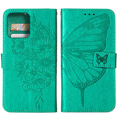 Coque Portefeuille Papillon Livre Cuir Etui Clapet YB1 pour Motorola Moto Edge 40 Pro 5G Vert