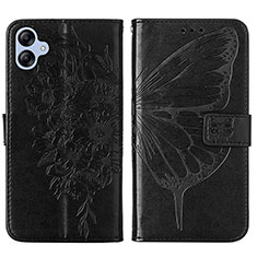 Coque Portefeuille Papillon Livre Cuir Etui Clapet YB1 pour Samsung Galaxy A04 4G Noir