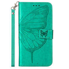 Coque Portefeuille Papillon Livre Cuir Etui Clapet YB2 pour Xiaomi Redmi Note 12 Pro Speed 5G Vert