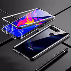 Coque Rebord Bumper Luxe Aluminum Metal Miroir 360 Degres Housse Etui Aimant F02 pour Huawei Honor V20 Noir