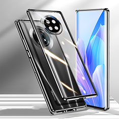 Coque Rebord Bumper Luxe Aluminum Metal Miroir 360 Degres Housse Etui Aimant M01 pour Huawei Enjoy 20 Plus 5G Noir