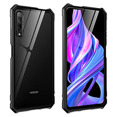 Coque Rebord Bumper Luxe Aluminum Metal Miroir 360 Degres Housse Etui Aimant M01 pour Huawei Honor 9X Pro Noir