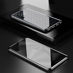 Coque Rebord Bumper Luxe Aluminum Metal Miroir 360 Degres Housse Etui Aimant M01 pour Realme X50t 5G Noir