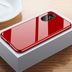 Coque Rebord Bumper Luxe Aluminum Metal Miroir 360 Degres Housse Etui Aimant M02 pour Huawei Nova 8 5G Rouge