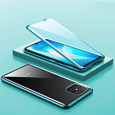 Coque Rebord Bumper Luxe Aluminum Metal Miroir 360 Degres Housse Etui Aimant M02 pour Huawei Nova 8 SE 5G Vert