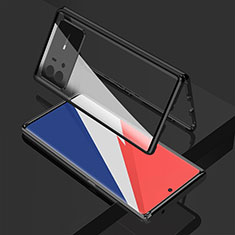 Coque Rebord Bumper Luxe Aluminum Metal Miroir 360 Degres Housse Etui Aimant M02 pour Vivo iQOO 9 5G Noir