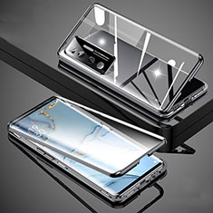 Coque Rebord Bumper Luxe Aluminum Metal Miroir 360 Degres Housse Etui Aimant M02 pour Xiaomi Mi 10 Ultra Noir