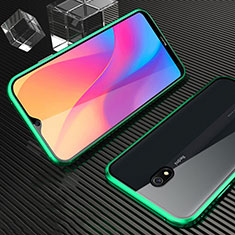 Coque Rebord Bumper Luxe Aluminum Metal Miroir 360 Degres Housse Etui Aimant M02 pour Xiaomi Redmi 8A Vert