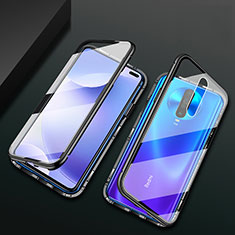 Coque Rebord Bumper Luxe Aluminum Metal Miroir 360 Degres Housse Etui Aimant M03 pour Xiaomi Poco X2 Noir