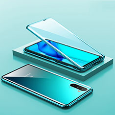 Coque Rebord Bumper Luxe Aluminum Metal Miroir 360 Degres Housse Etui Aimant M06 pour Huawei Mate 40 Lite 5G Vert