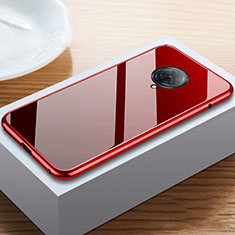 Coque Rebord Bumper Luxe Aluminum Metal Miroir 360 Degres Housse Etui Aimant M06 pour Vivo Nex 3S Rouge et Noir