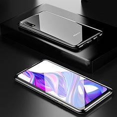 Coque Rebord Bumper Luxe Aluminum Metal Miroir 360 Degres Housse Etui Aimant M09 pour Huawei P Smart Z (2019) Noir