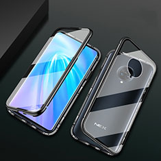 Coque Rebord Bumper Luxe Aluminum Metal Miroir 360 Degres Housse Etui Aimant M10 pour Vivo Nex 3 5G Noir