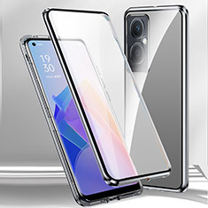 Coque Rebord Bumper Luxe Aluminum Metal Miroir 360 Degres Housse Etui Aimant P01 pour OnePlus Nord CE 3 5G Argent