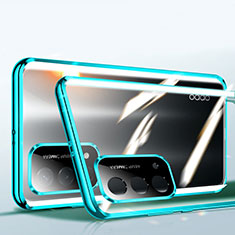 Coque Rebord Bumper Luxe Aluminum Metal Miroir 360 Degres Housse Etui Aimant P01 pour Oppo A54 5G Vert