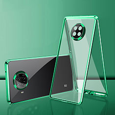 Coque Rebord Bumper Luxe Aluminum Metal Miroir 360 Degres Housse Etui Aimant P01 pour Xiaomi Mi 10i 5G Vert