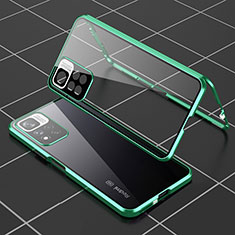 Coque Rebord Bumper Luxe Aluminum Metal Miroir 360 Degres Housse Etui Aimant P01 pour Xiaomi Mi 11i 5G (2022) Vert