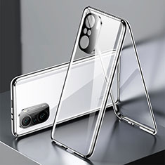 Coque Rebord Bumper Luxe Aluminum Metal Miroir 360 Degres Housse Etui Aimant P01 pour Xiaomi Mi 11X Pro 5G Argent