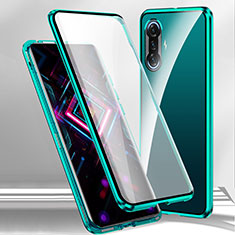 Coque Rebord Bumper Luxe Aluminum Metal Miroir 360 Degres Housse Etui Aimant P01 pour Xiaomi Poco F3 GT 5G Vert