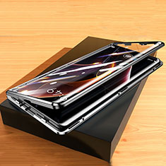 Coque Rebord Bumper Luxe Aluminum Metal Miroir 360 Degres Housse Etui Aimant P01 pour Xiaomi Poco F4 GT 5G Noir