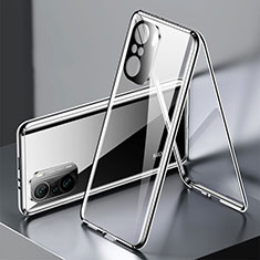 Coque Rebord Bumper Luxe Aluminum Metal Miroir 360 Degres Housse Etui Aimant P01 pour Xiaomi Redmi K40 5G Noir