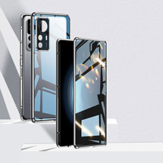 Coque Rebord Bumper Luxe Aluminum Metal Miroir 360 Degres Housse Etui Aimant P01 pour Xiaomi Redmi K50 Ultra 5G Argent