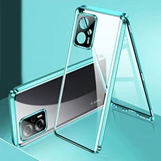 Coque Rebord Bumper Luxe Aluminum Metal Miroir 360 Degres Housse Etui Aimant P01 pour Xiaomi Redmi K50i 5G Vert