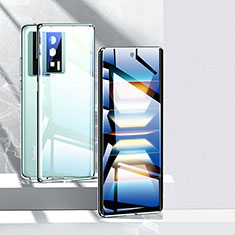 Coque Rebord Bumper Luxe Aluminum Metal Miroir 360 Degres Housse Etui Aimant P01 pour Xiaomi Redmi K60 5G Vert