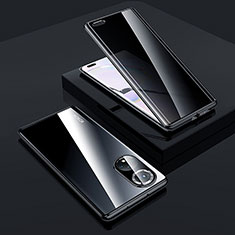 Coque Rebord Bumper Luxe Aluminum Metal Miroir 360 Degres Housse Etui Aimant P02 pour Huawei Nova 9 Pro Noir