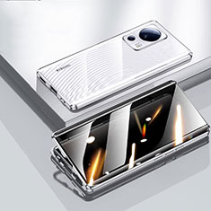 Coque Rebord Bumper Luxe Aluminum Metal Miroir 360 Degres Housse Etui Aimant P02 pour Xiaomi Civi 2 5G Argent