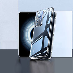 Coque Rebord Bumper Luxe Aluminum Metal Miroir 360 Degres Housse Etui Aimant P02 pour Xiaomi Mi 12T Pro 5G Noir