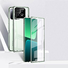 Coque Rebord Bumper Luxe Aluminum Metal Miroir 360 Degres Housse Etui Aimant P02 pour Xiaomi Mi 13 Pro 5G Vert