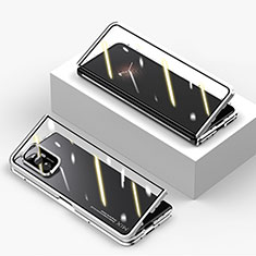 Coque Rebord Bumper Luxe Aluminum Metal Miroir 360 Degres Housse Etui Aimant P02 pour Xiaomi Mix Fold 5G Argent