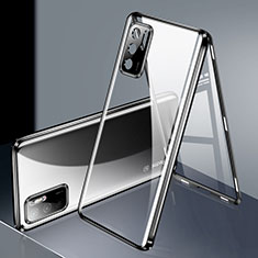 Coque Rebord Bumper Luxe Aluminum Metal Miroir 360 Degres Housse Etui Aimant P02 pour Xiaomi Redmi Note 11 SE 5G Noir