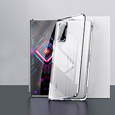 Coque Rebord Bumper Luxe Aluminum Metal Miroir 360 Degres Housse Etui Aimant P03 pour Xiaomi Redmi K40 Gaming 5G Argent