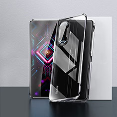 Coque Rebord Bumper Luxe Aluminum Metal Miroir 360 Degres Housse Etui Aimant P03 pour Xiaomi Redmi K40 Gaming 5G Noir