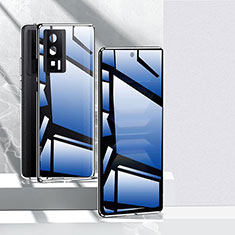 Coque Rebord Bumper Luxe Aluminum Metal Miroir 360 Degres Housse Etui Aimant P03 pour Xiaomi Redmi K60 Pro 5G Noir