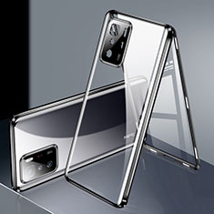 Coque Rebord Bumper Luxe Aluminum Metal Miroir 360 Degres Housse Etui Aimant P03 pour Xiaomi Redmi Note 10 Pro 5G Noir