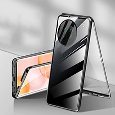 Coque Rebord Bumper Luxe Aluminum Metal Miroir 360 Degres Housse Etui Aimant P04 pour OnePlus 11 5G Noir