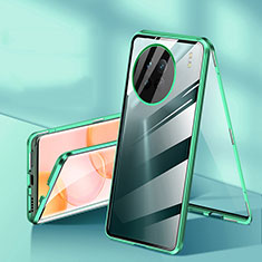 Coque Rebord Bumper Luxe Aluminum Metal Miroir 360 Degres Housse Etui Aimant P04 pour OnePlus 11 5G Vert