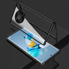 Coque Rebord Bumper Luxe Aluminum Metal Miroir 360 Degres Housse Etui Aimant pour Huawei Honor Magic4 Lite 5G Noir