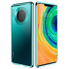 Coque Rebord Bumper Luxe Aluminum Metal Miroir 360 Degres Housse Etui Aimant pour Huawei Mate 30E Pro 5G Vert