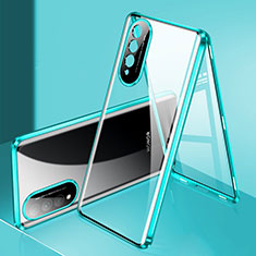 Coque Rebord Bumper Luxe Aluminum Metal Miroir 360 Degres Housse Etui Aimant pour Huawei Nova 10z Vert