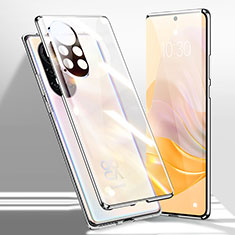 Coque Rebord Bumper Luxe Aluminum Metal Miroir 360 Degres Housse Etui Aimant pour Huawei Nova 8 5G Argent