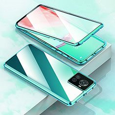 Coque Rebord Bumper Luxe Aluminum Metal Miroir 360 Degres Housse Etui Aimant pour OnePlus 10R 5G Vert