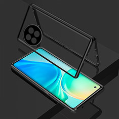 Coque Rebord Bumper Luxe Aluminum Metal Miroir 360 Degres Housse Etui Aimant pour OnePlus 11 5G Noir