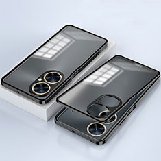 Coque Rebord Bumper Luxe Aluminum Metal Miroir 360 Degres Housse Etui Aimant pour OnePlus Nord N30 5G Noir