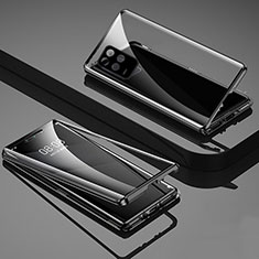 Coque Rebord Bumper Luxe Aluminum Metal Miroir 360 Degres Housse Etui Aimant pour Realme 8 5G Noir